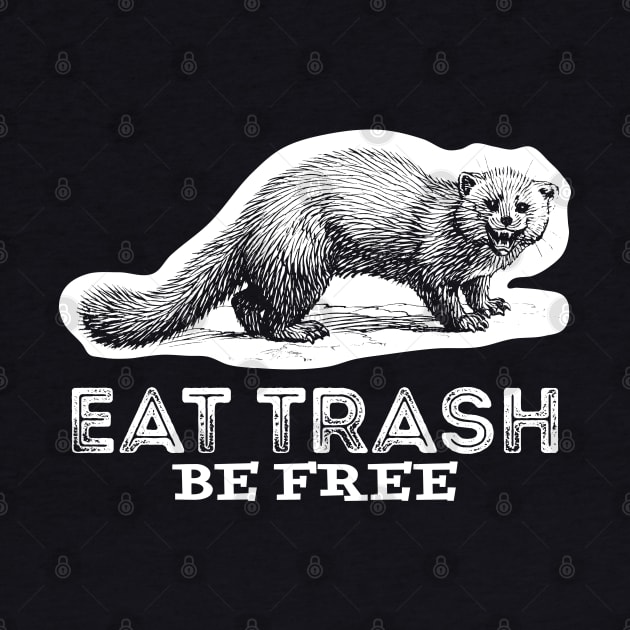 Crazy Street Animal Eat Trash Be Free Design by yapp